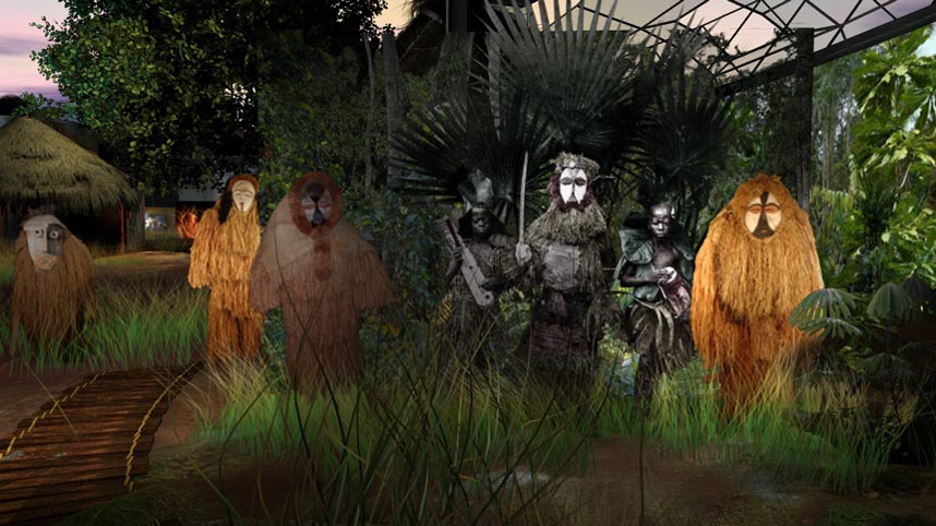 Screenshot from gabonart.com: the Okukwe section of the Rites room