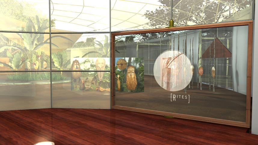 Screenshot from gabonart.com: the entrance to the Rites room