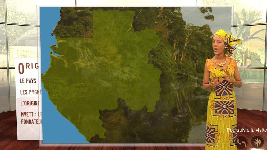 Screenshot from gabonart.com: the Origins room on the peoples and cultures of Gabon