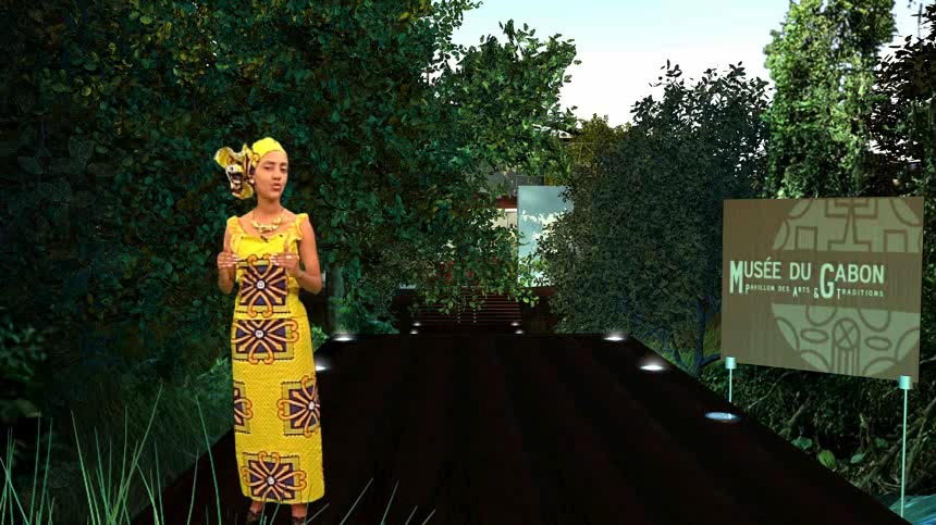 Screenshot from gabonart.com: fourth view of the museum pavilion entrance
