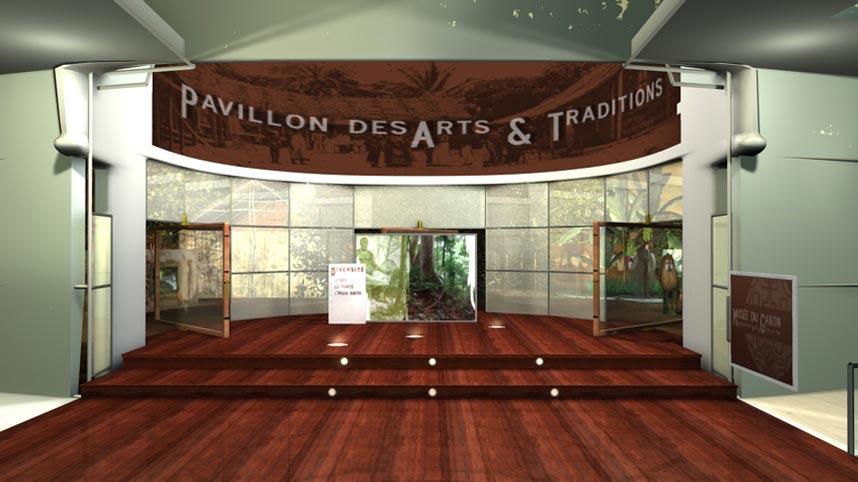 Screenshot from gabonart.com: third view of the museum pavilion entrance