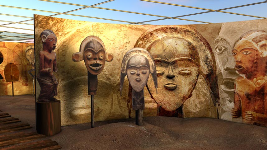 Screenshot from gabonart.com: the Tsogho section of the Ancestor Worship room