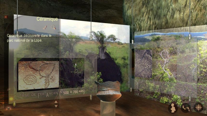 Screenshot from gabonart.com: the early Iron Age section of the Archaeology room