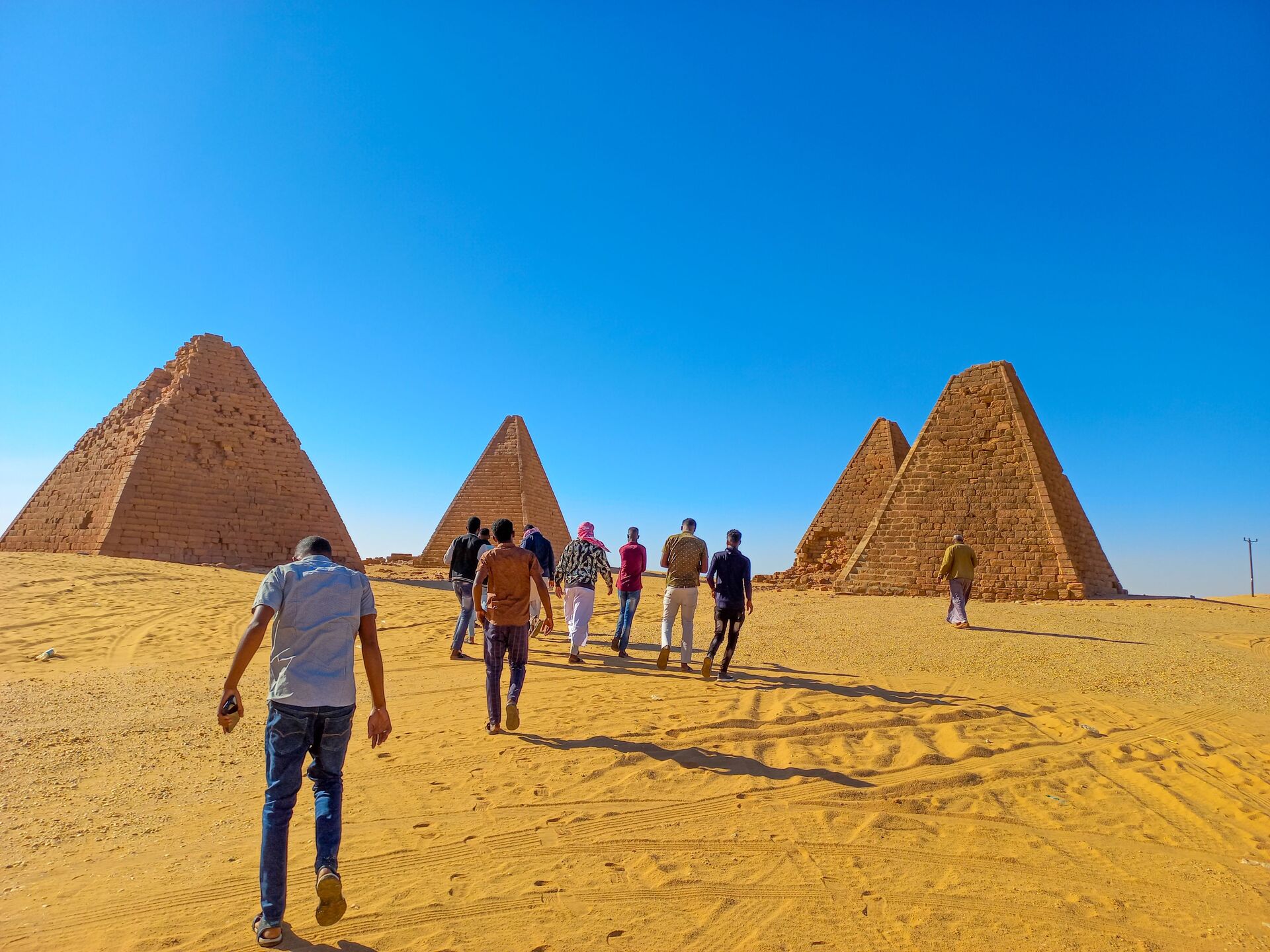 Sudan Pyramids under Blue Sky