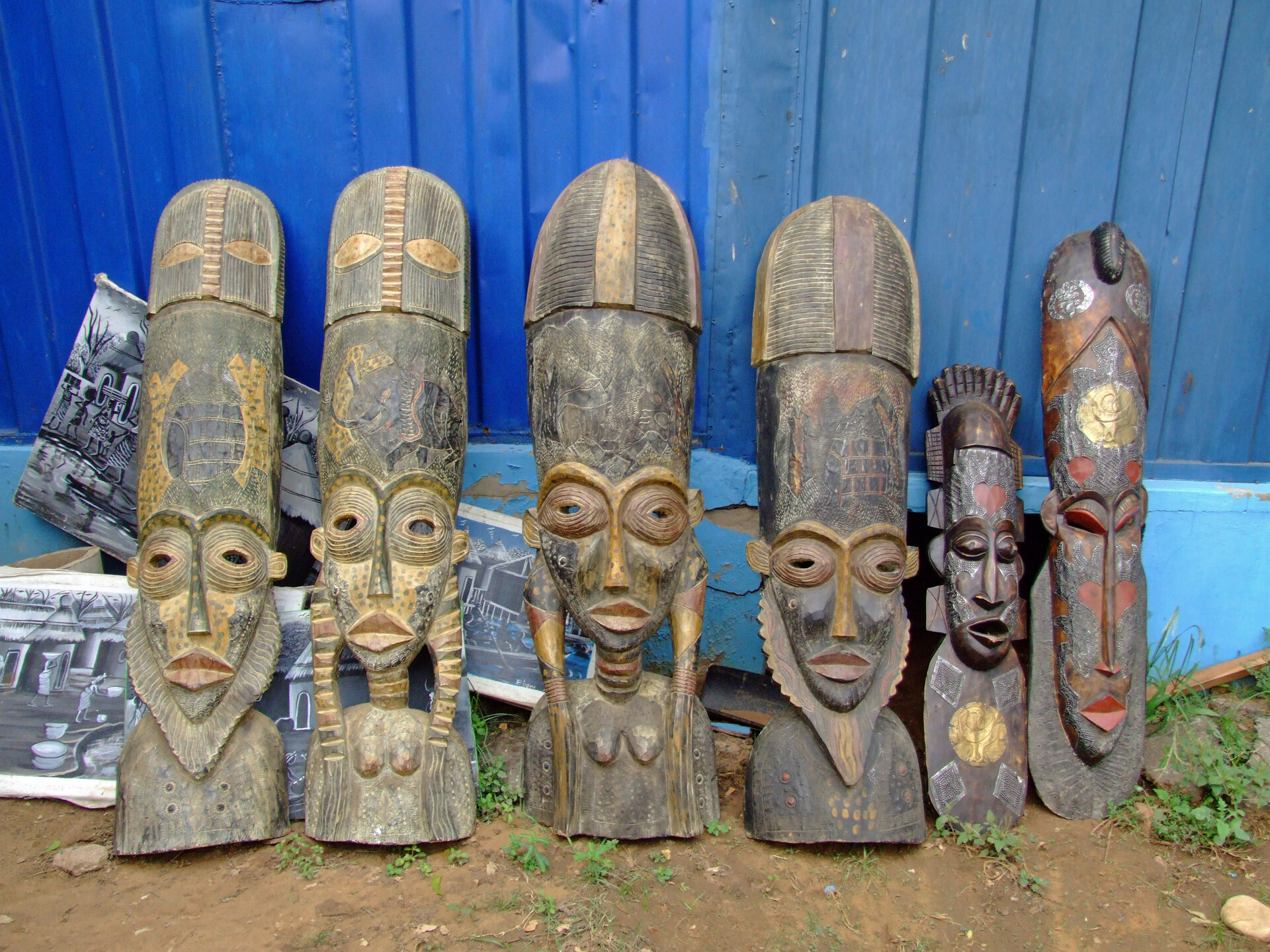 West African masks (c) photography by African Independence
