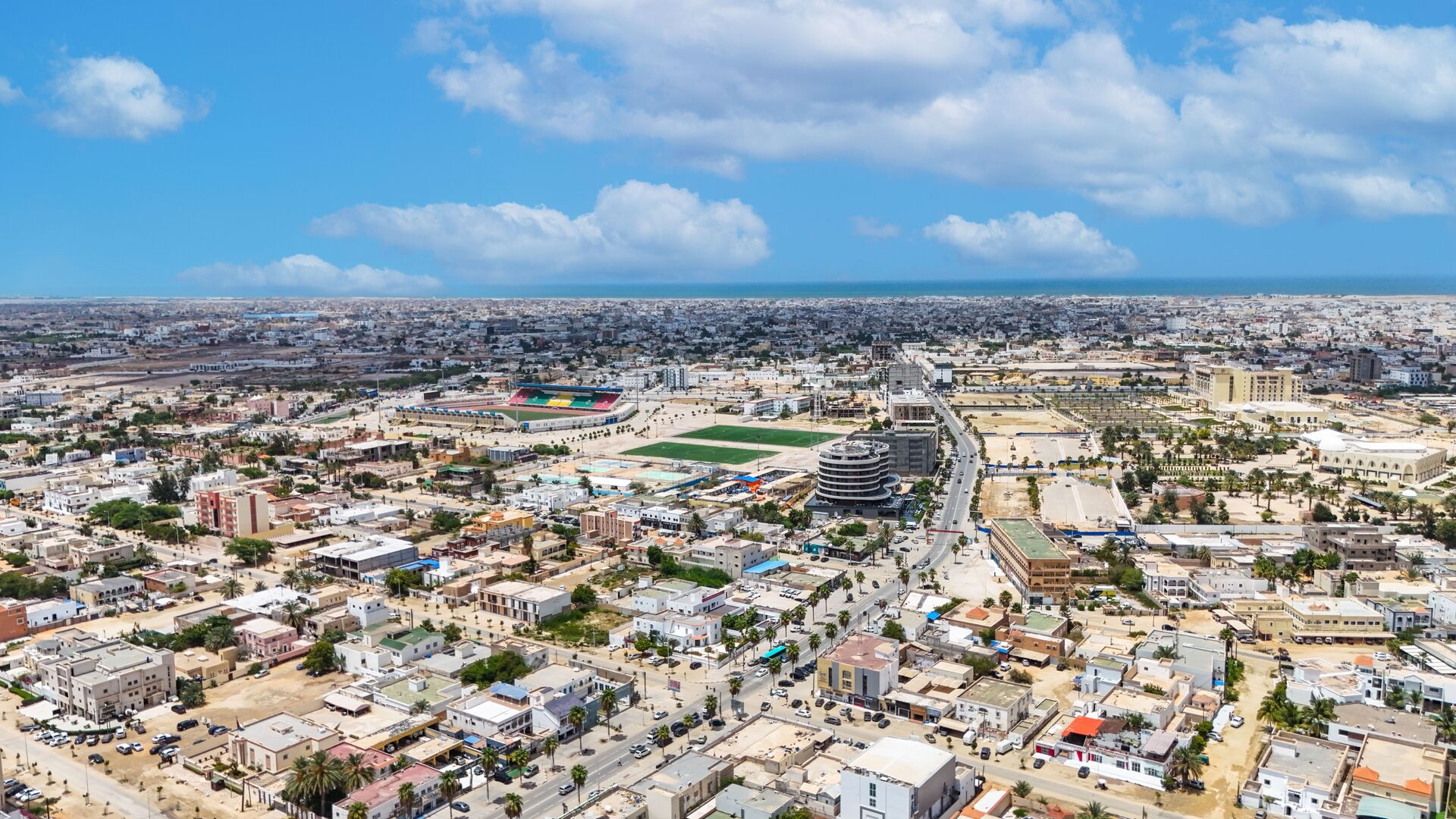 Nouakchott in Mauritania, aerial view